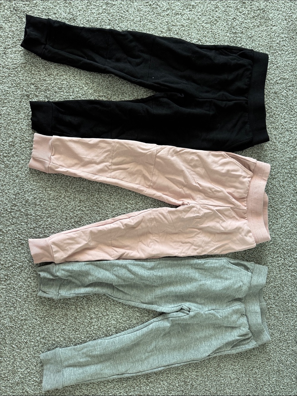 Little Sleepies Play Cozy Jogger Pants - Black, Pink, Gray 4T